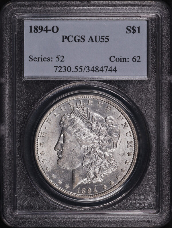 Obverse of this 1894-O Morgan Dollar PCGS AU-55