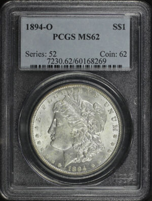 Obverse of this 1894-O Morgan Dollar PCGS MS-62