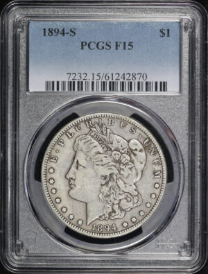 Obverse of this 1894-S Morgan Dollar PCGS F-15
