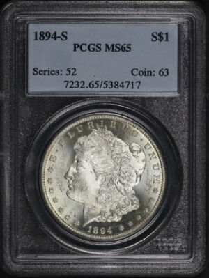 Obverse of this 1894-S Morgan Dollar PCGS MS-65