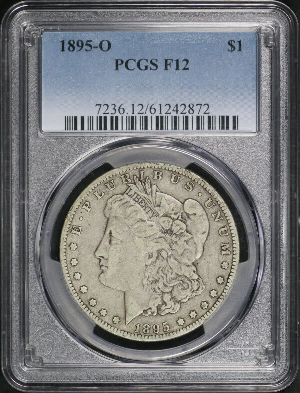 Obverse of this 1895-O Morgan Dollar PCGS F-12