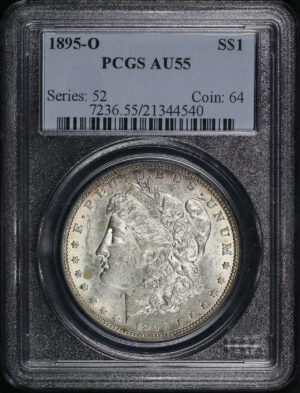Obverse of this 1895-O Morgan Dollar PCGS AU-55