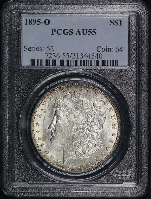 Obverse of this 1895-O Morgan Dollar PCGS AU-55