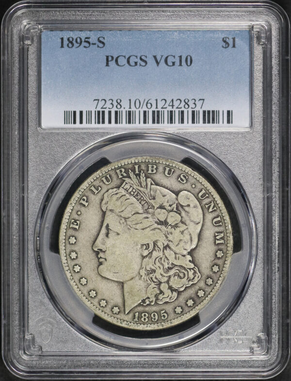 Obverse of this 1895-S Morgan Dollar PCGS VG-10