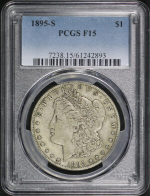 Obverse of this 1895-S Morgan Dollar PCGS F-15