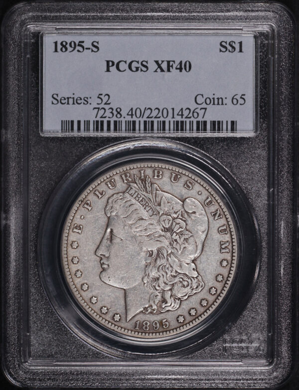 Obverse of this 1895-S Morgan Dollar PCGS XF-40