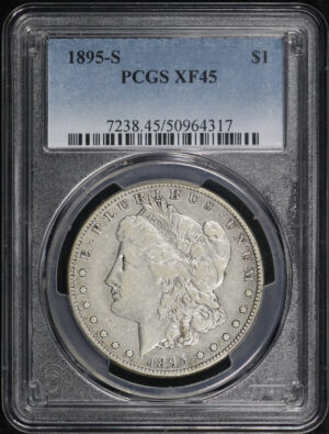 Obverse of this 1895-S Morgan Dollar PCGS XF-45