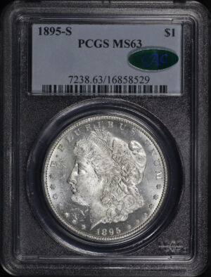 Obverse of this 1895-S Morgan Dollar PCGS MS-63 CAC