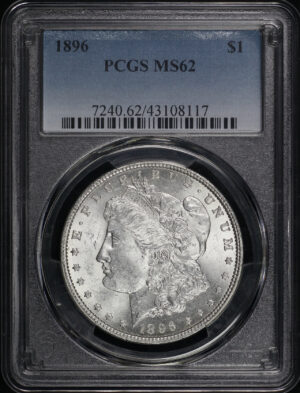Obverse of this 1896 Morgan Dollar PCGS MS-62