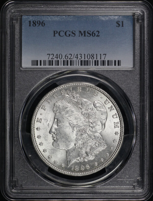 Obverse of this 1896 Morgan Dollar PCGS MS-62