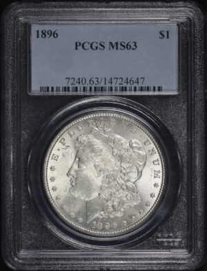 Obverse of this 1896 Morgan Dollar PCGS MS-63