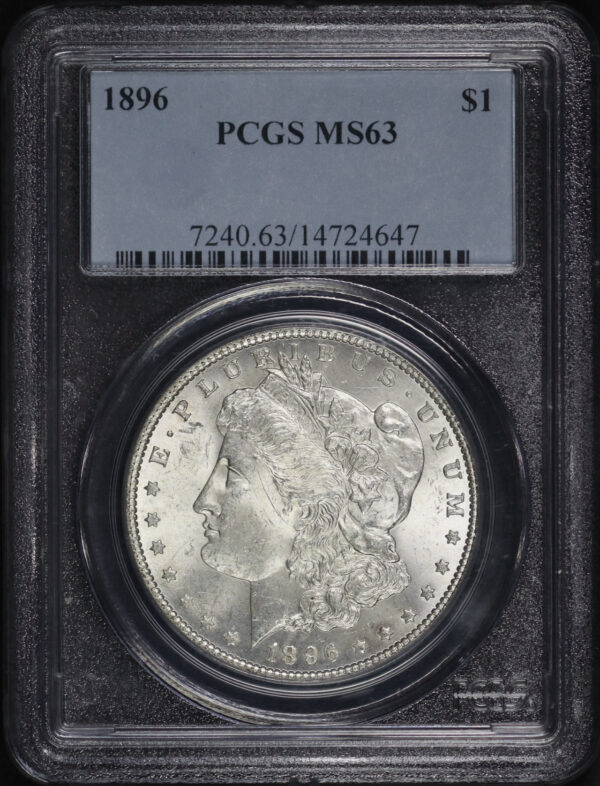 Obverse of this 1896 Morgan Dollar PCGS MS-63
