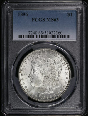 Obverse of this 1896 Morgan Dollar PCGS MS-63