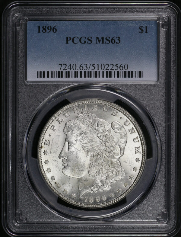 Obverse of this 1896 Morgan Dollar PCGS MS-63