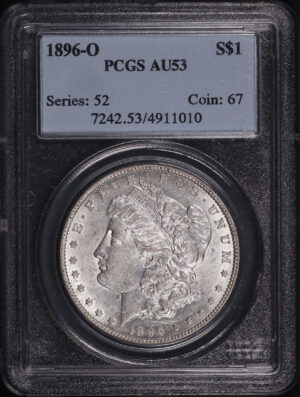 Obverse of this 1896-O Morgan Dollar PCGS AU-53