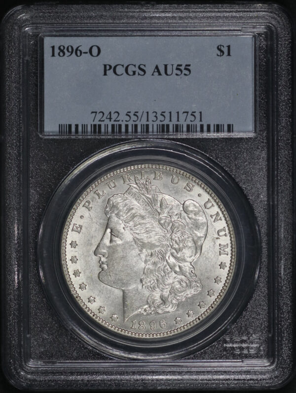 Obverse of this 1896-O Morgan Dollar PCGS AU-55