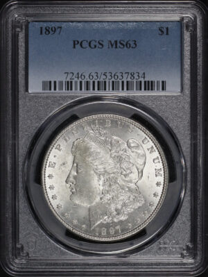 Obverse of this 1897 Morgan Dollar PCGS MS-63