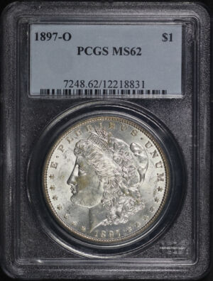Obverse of this 1897-O Morgan Dollar PCGS MS-62
