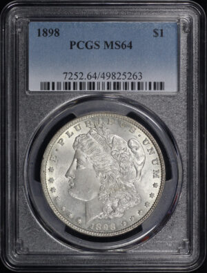 Obverse of this 1898 Morgan Dollar PCGS MS-64