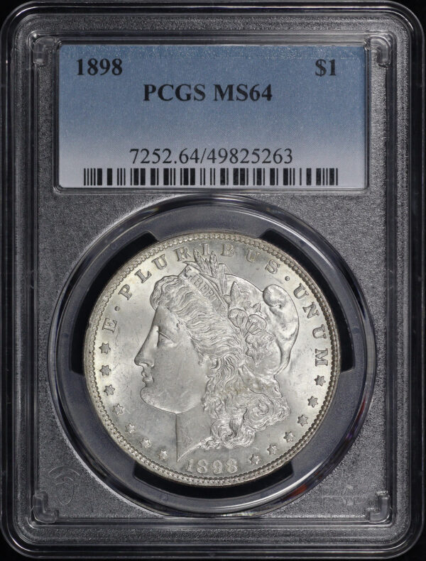 Obverse of this 1898 Morgan Dollar PCGS MS-64