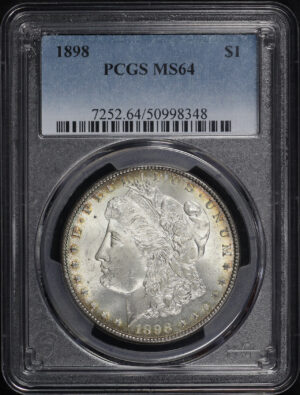 Obverse of this 1898 Morgan Dollar PCGS MS-64