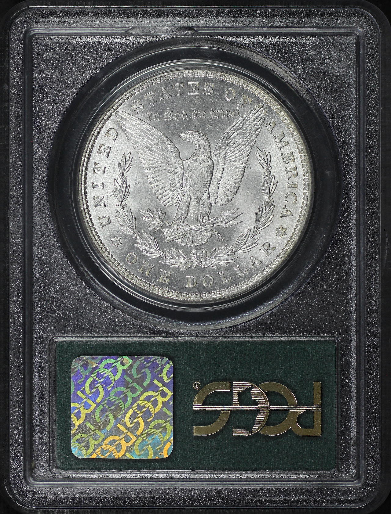 Reverse of this 1898 Morgan Dollar PCGS MS-65 Old Green Holder