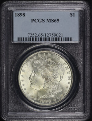 Obverse of this 1898 Morgan Dollar PCGS MS-65
