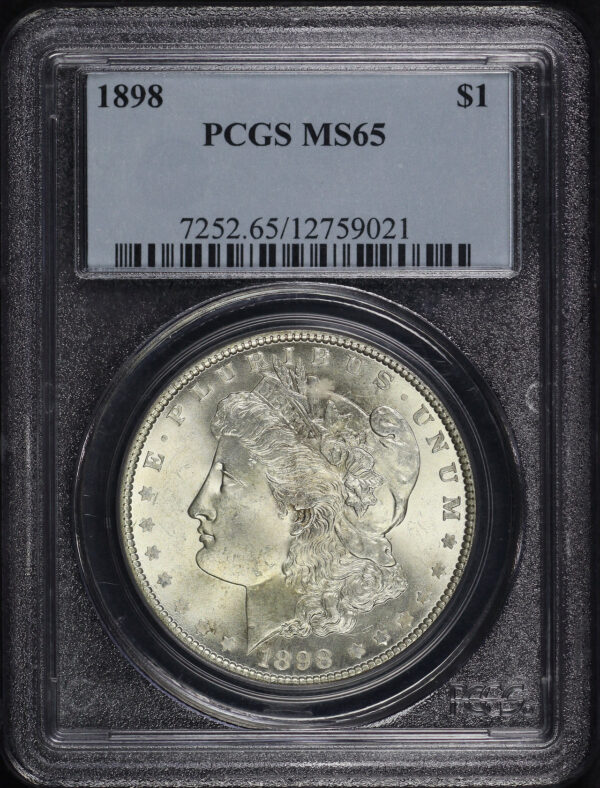 Obverse of this 1898 Morgan Dollar PCGS MS-65