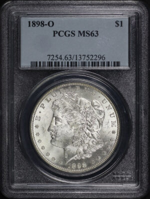 Obverse of this 1898-O Morgan Dollar PCGS MS-63
