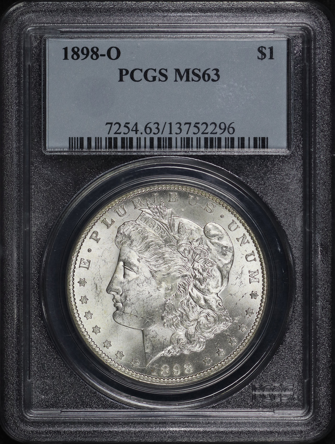 Obverse of this 1898-O Morgan Dollar PCGS MS-63