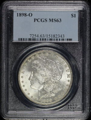 Obverse of this 1898-O Morgan Dollar PCGS MS-63