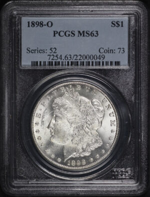 Obverse of this 1898-O Morgan Dollar PCGS MS-63
