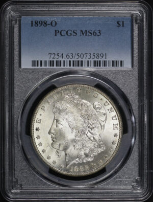 Obverse of this 1898-O Morgan Dollar PCGS MS-63