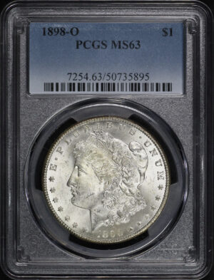 Obverse of this 1898-O Morgan Dollar PCGS MS-63