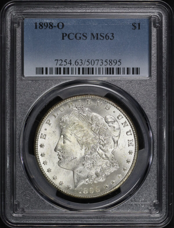 Obverse of this 1898-O Morgan Dollar PCGS MS-63