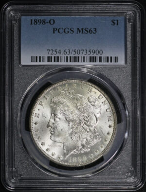 Obverse of this 1898-O Morgan Dollar PCGS MS-63