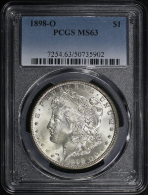 Obverse of this 1898-O Morgan Dollar PCGS MS-63