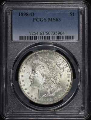 Obverse of this 1898-O Morgan Dollar PCGS MS-63