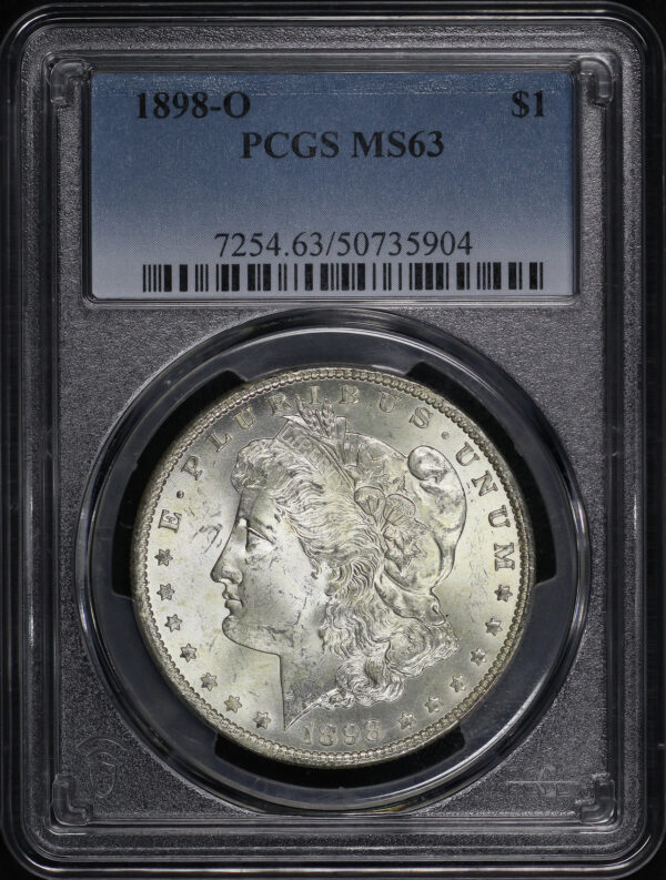 Obverse of this 1898-O Morgan Dollar PCGS MS-63