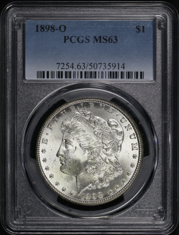 Obverse of this 1898-O Morgan Dollar PCGS MS-63