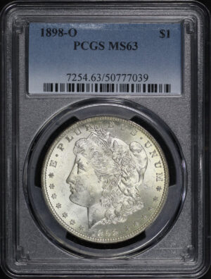 Obverse of this 1898-O Morgan Dollar PCGS MS-63