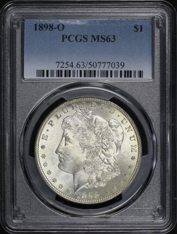 Obverse of this 1898-O Morgan Dollar PCGS MS-63