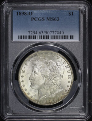 Obverse of this 1898-O Morgan Dollar PCGS MS-63