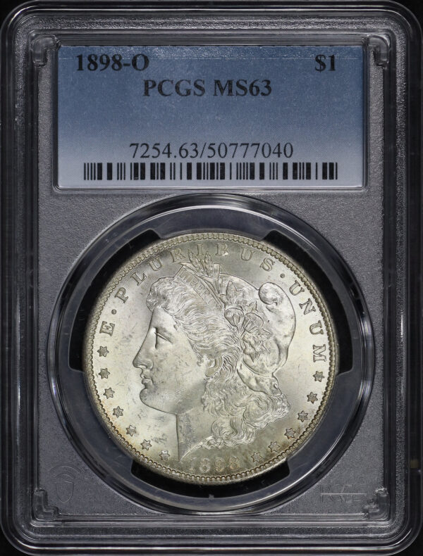 Obverse of this 1898-O Morgan Dollar PCGS MS-63
