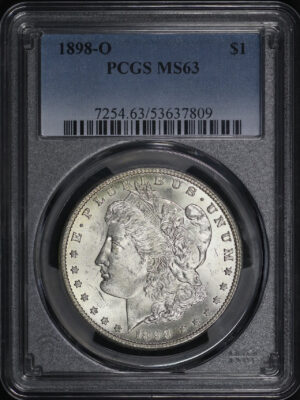Obverse of this 1898-O Morgan Dollar PCGS MS-63