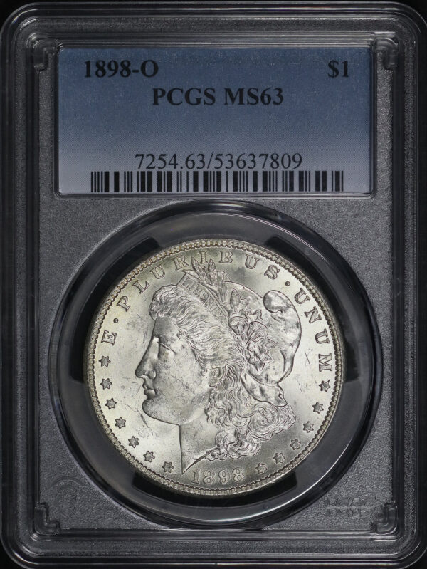 Obverse of this 1898-O Morgan Dollar PCGS MS-63