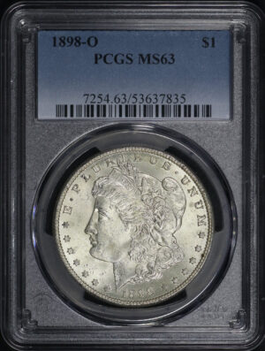 Obverse of this 1898-O Morgan Dollar PCGS MS-63