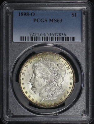 Obverse of this 1898-O Morgan Dollar PCGS MS-63