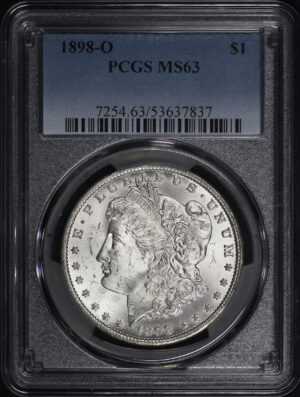Obverse of this 1898-O Morgan Dollar PCGS MS-63