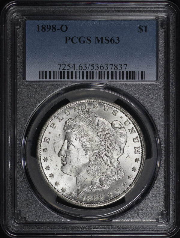 Obverse of this 1898-O Morgan Dollar PCGS MS-63